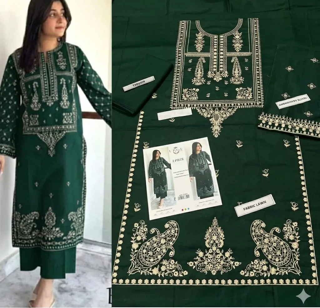 Aisling Batik Embroidered Lawn Dress (56)