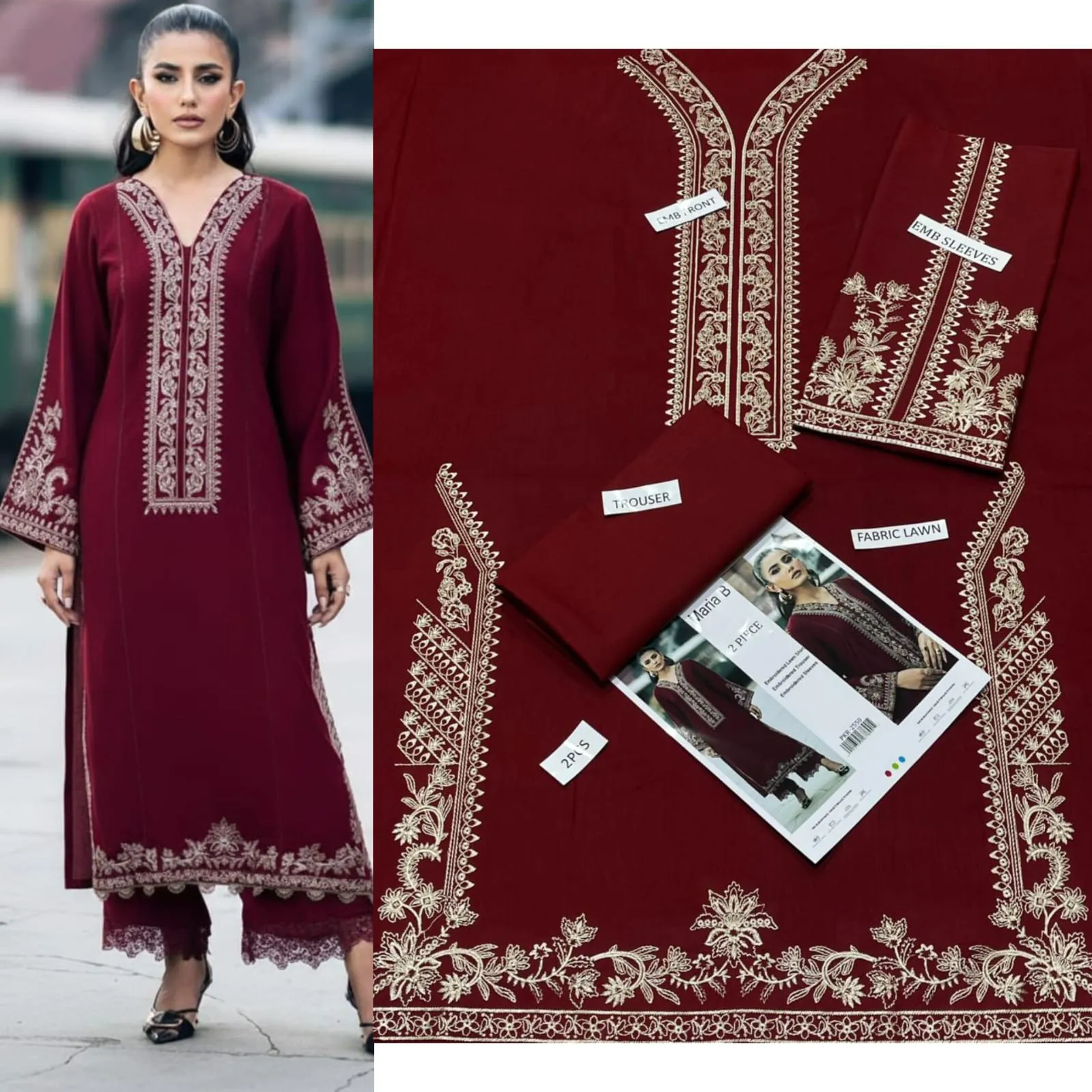 Aisling Batik Embroidered Lawn Dress (62)