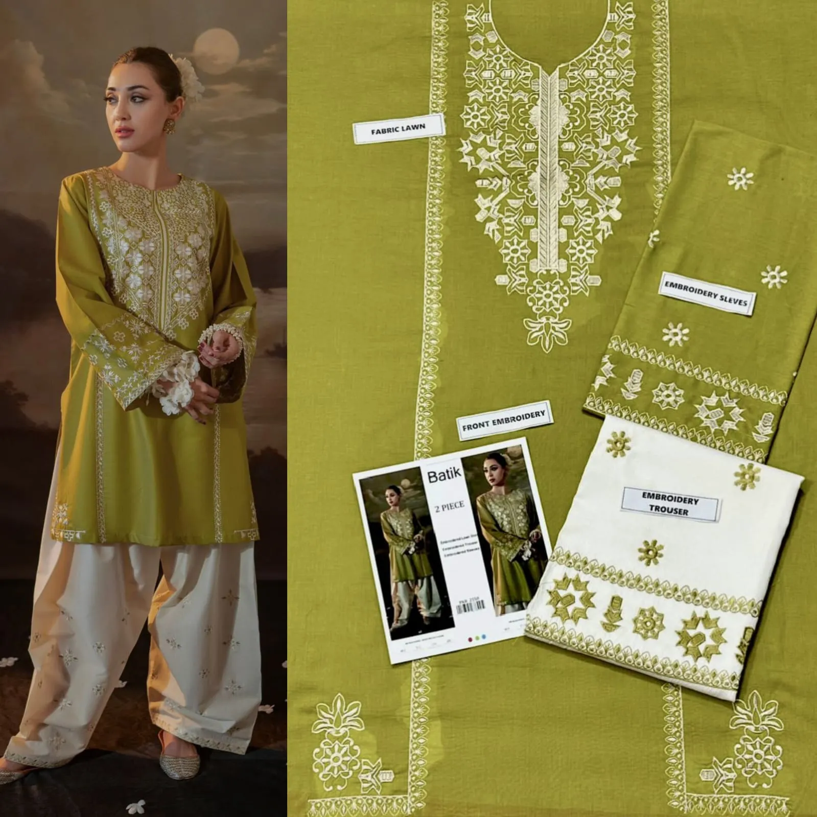 Aisling Batik Embroidered Lawn Dress (64)