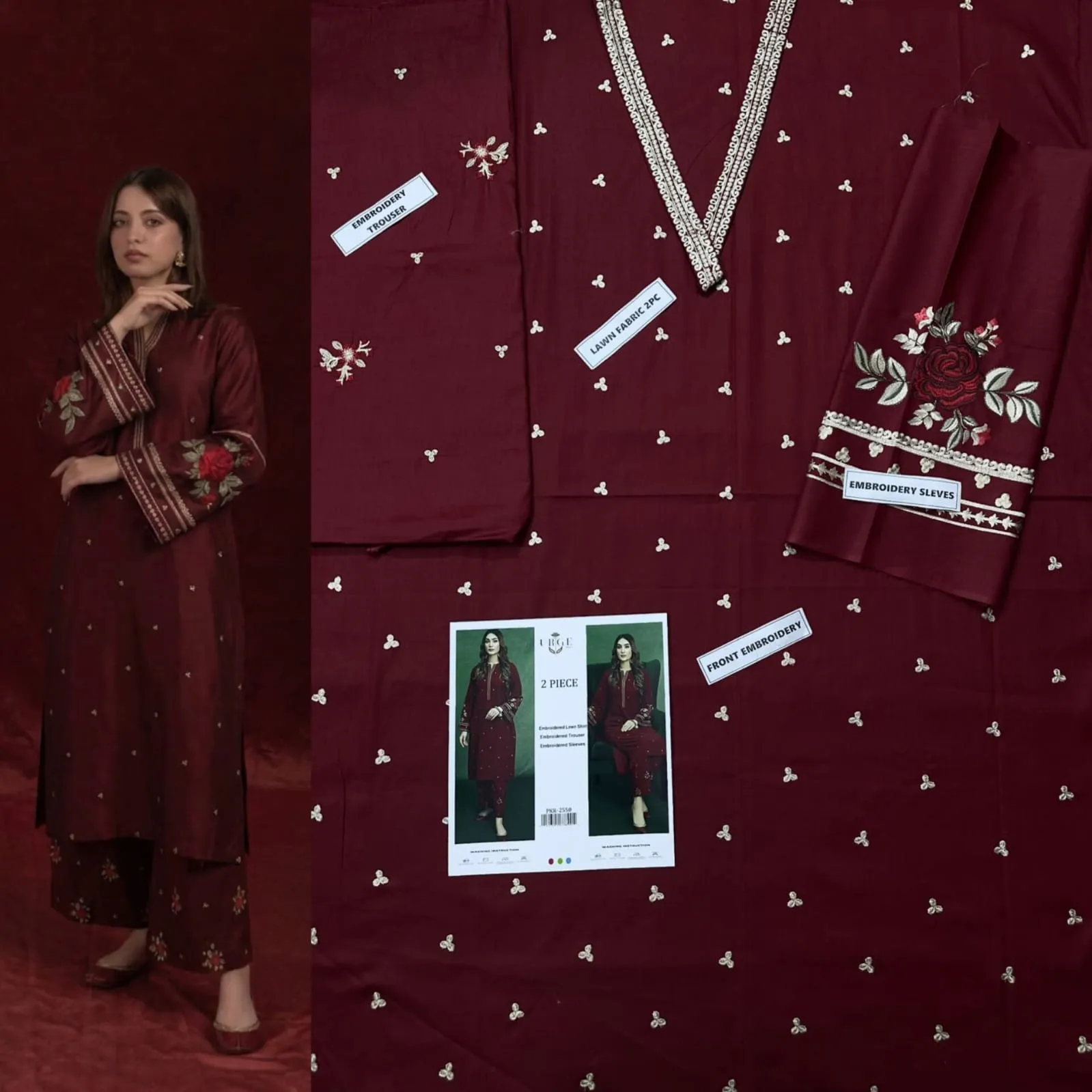 Aisling Batik Embroidered Lawn Dress (67)
