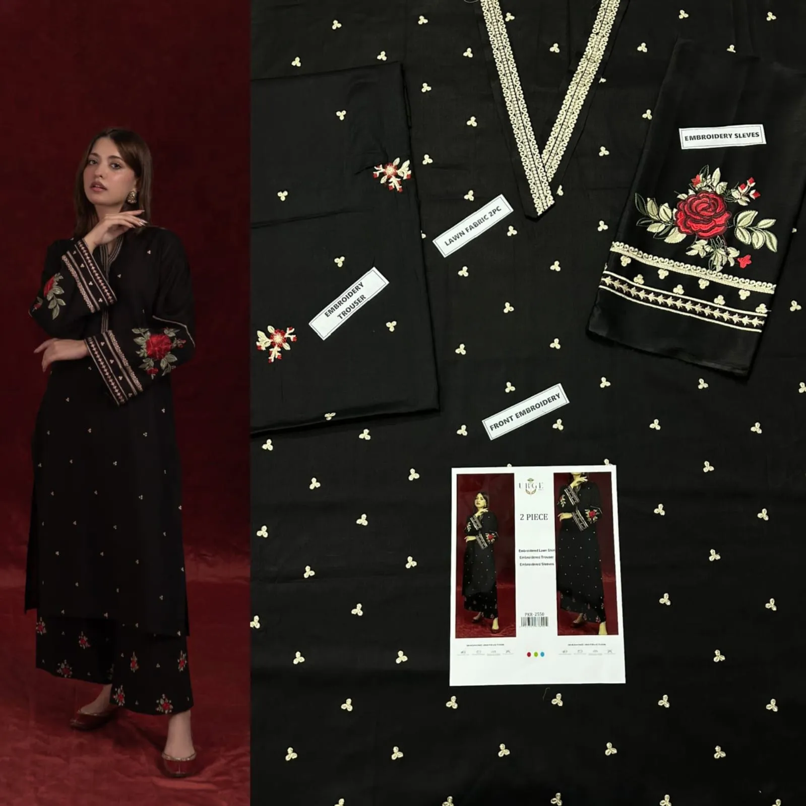 Aisling Batik Embroidered Lawn Dress (68)