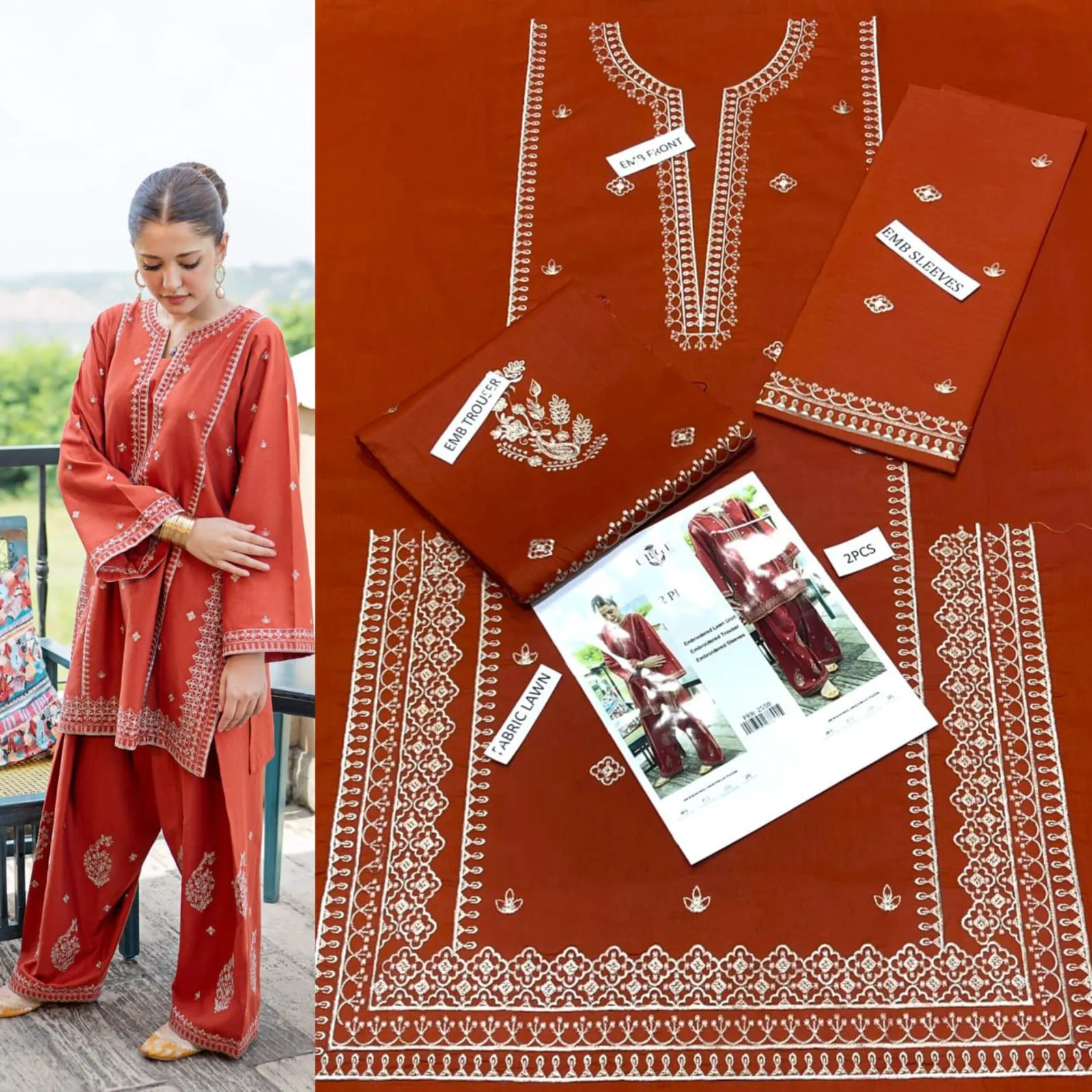 Aisling Batik Embroidered Lawn Dress (69)