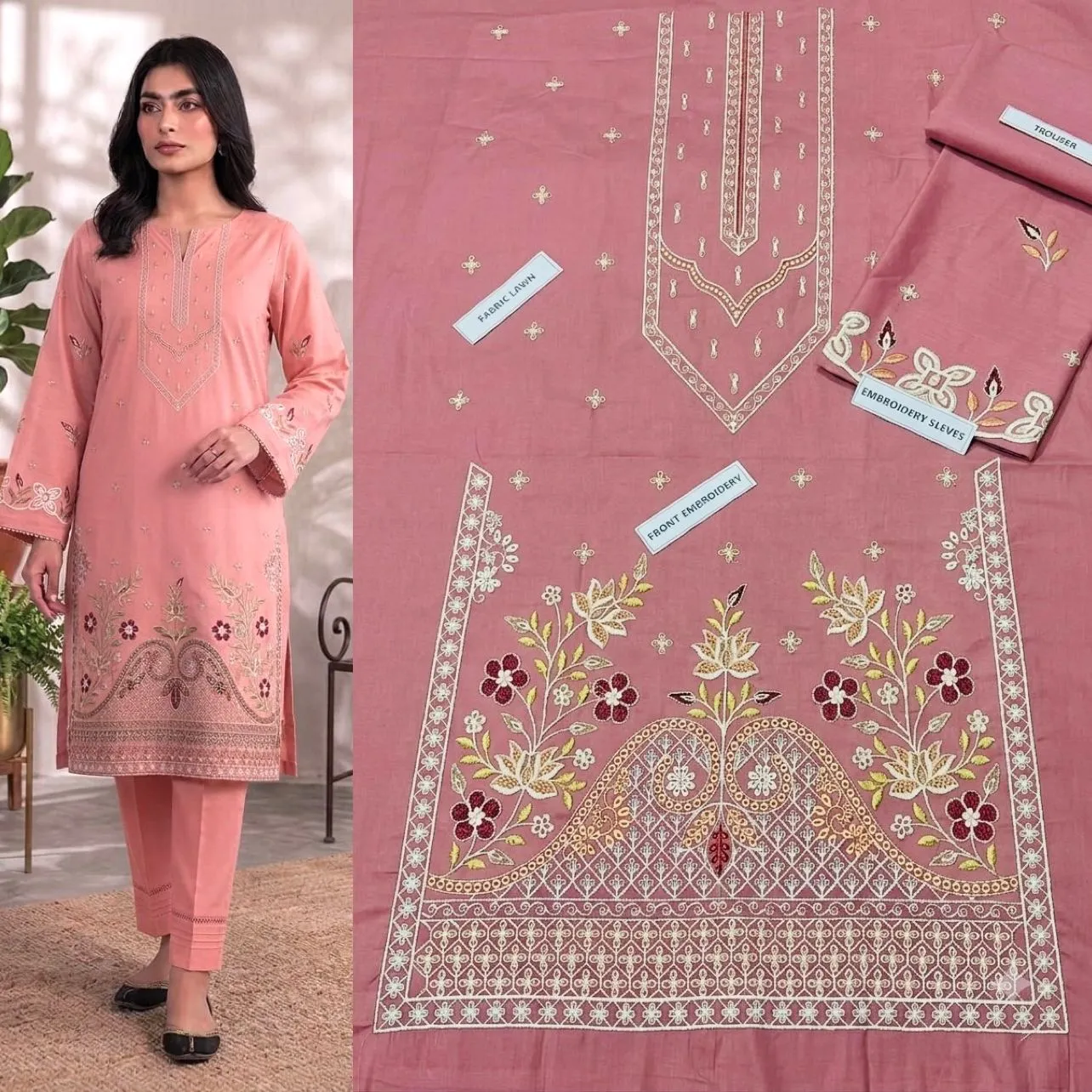Aisling Batik Embroidered Lawn Dress (76)