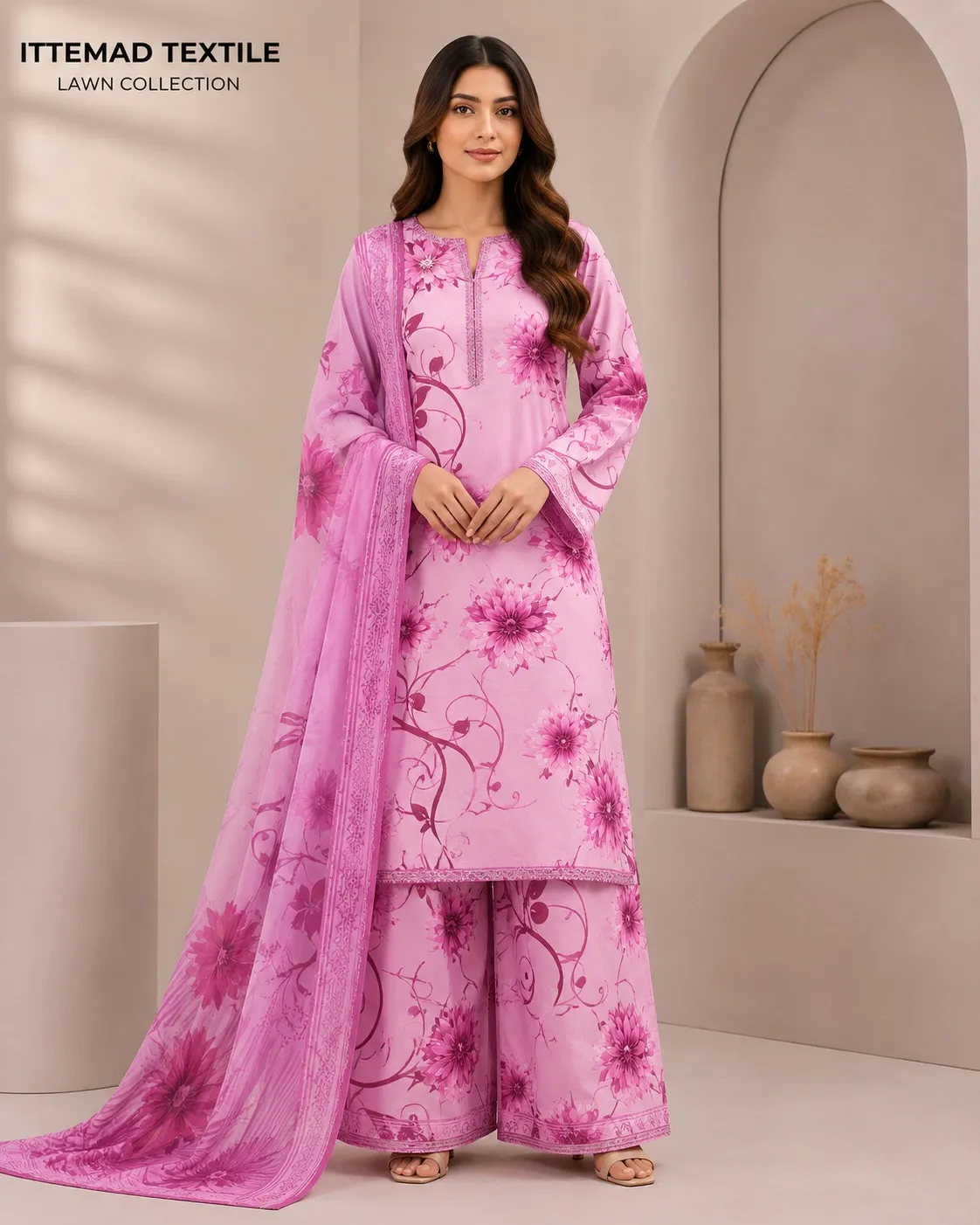 Ittimad Textile Printed Lawn Suit 2026 (45)