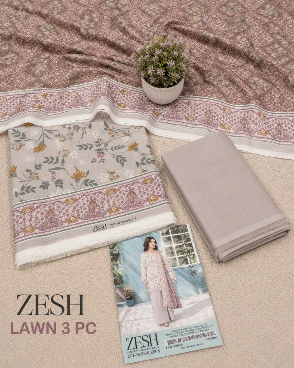 Zesh Lawn Suit 2026 | Original Printed Collection
