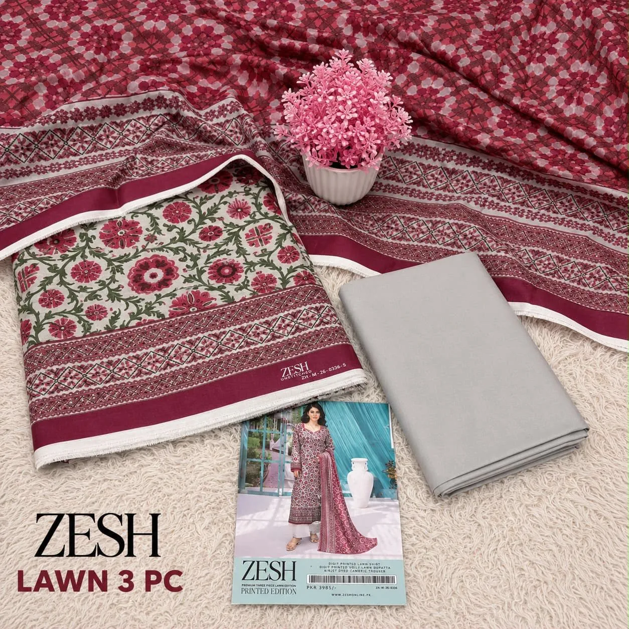 Zesh Lawn Suit 2026 (3)