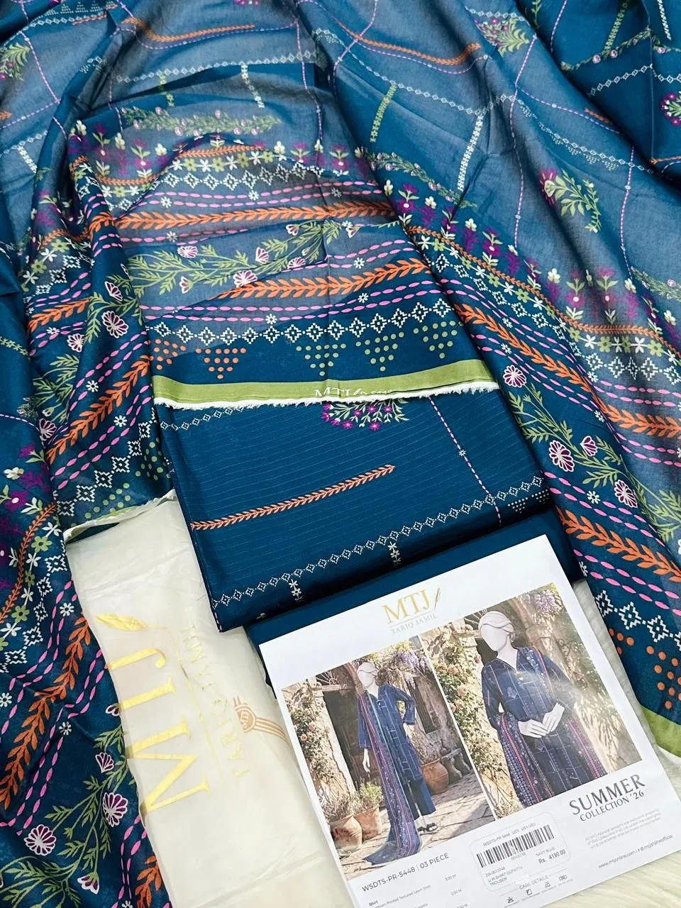 MTJ Lawn Suit 2026 | Digital Printed Airjet Collection