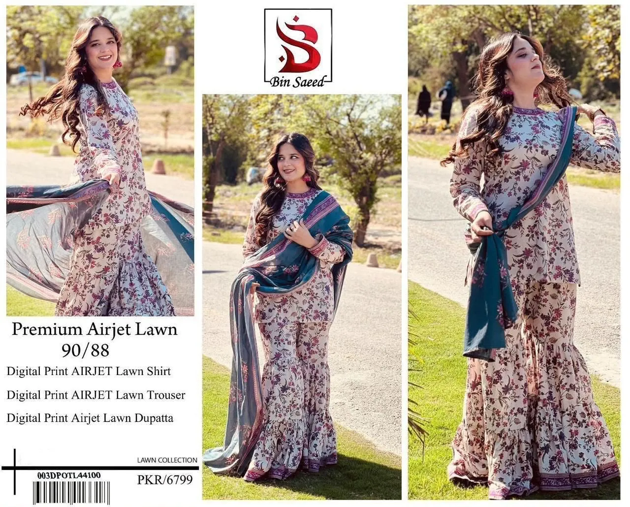 Bin Saeed Printed Lawn Suit 2026 (18)