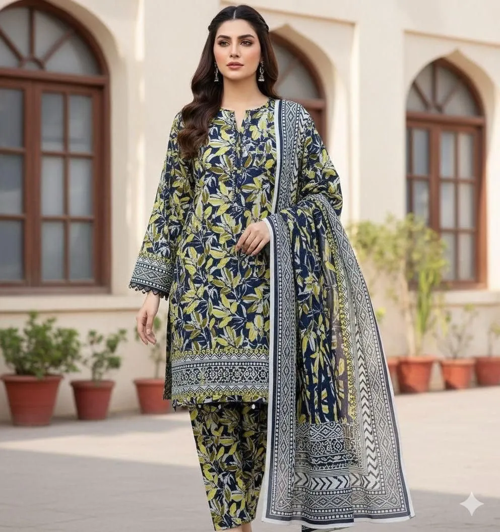 Bin Saeed Printed Lawn Suit 2026 (33)