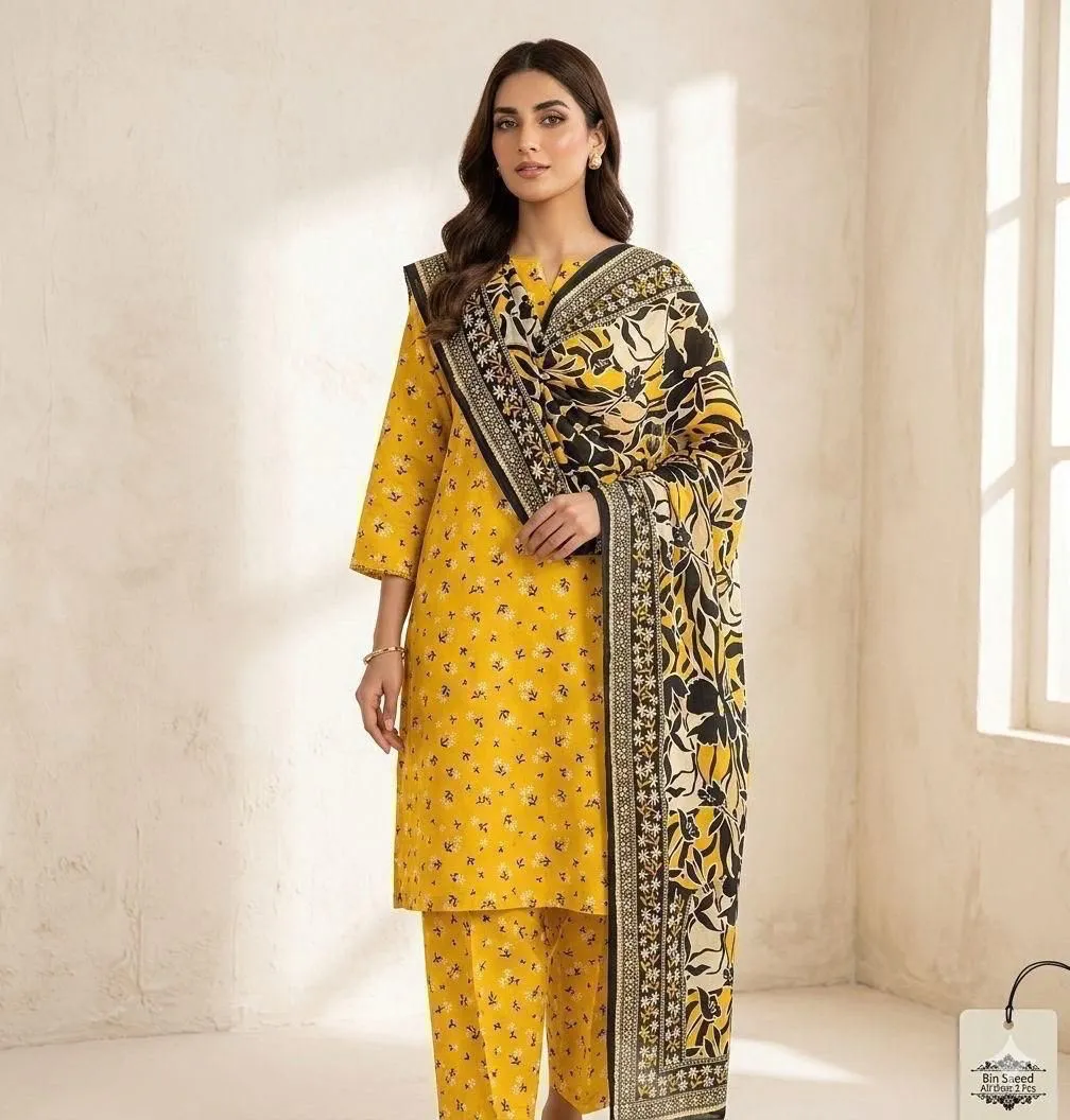 Bin Saeed Printed Lawn Suit 2026 (48)