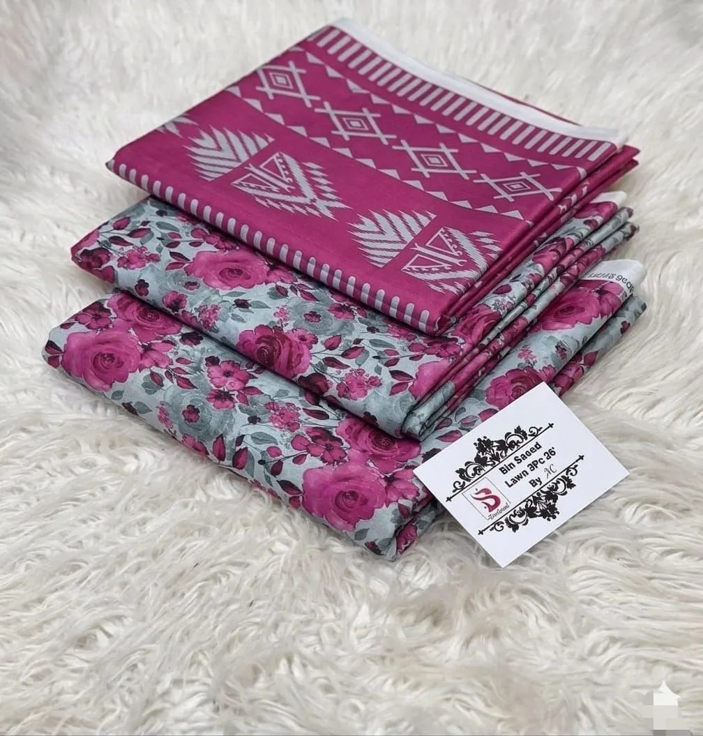Bin Saeed Printed Lawn Suit 2026 (56)