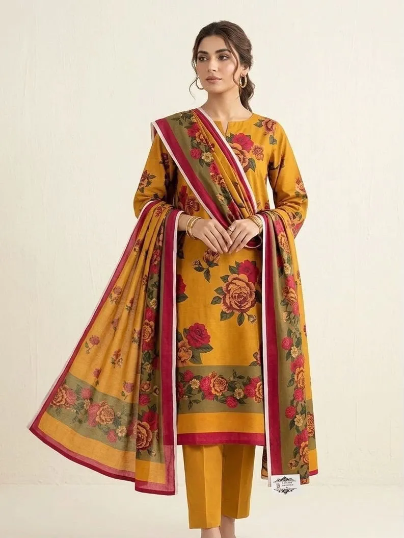 Bin Saeed Printed Lawn Suit 2026 (69)