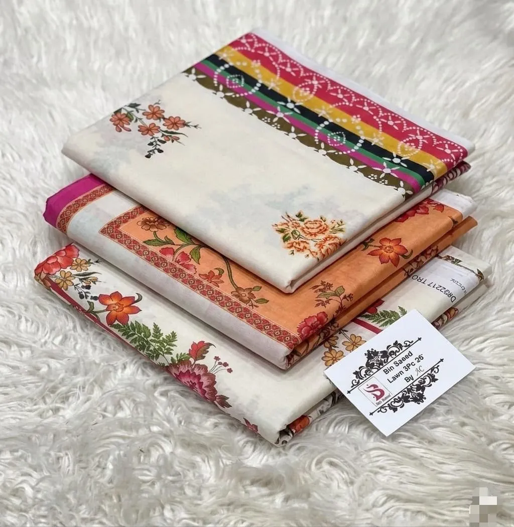 Bin Saeed Printed Lawn Suit 2026 (82)