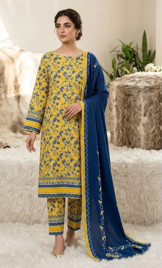 Bin Saeed Printed Lawn Suit 2026 (87)