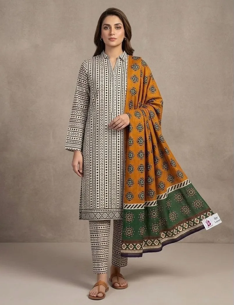 Bin Saeed Printed Lawn Suit 2026 (89)