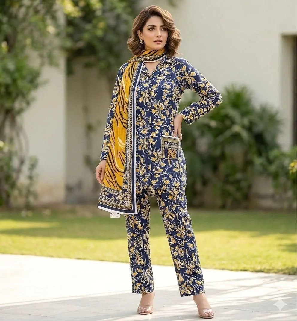 Bin Saeed Printed Lawn Suit 2026 (95)