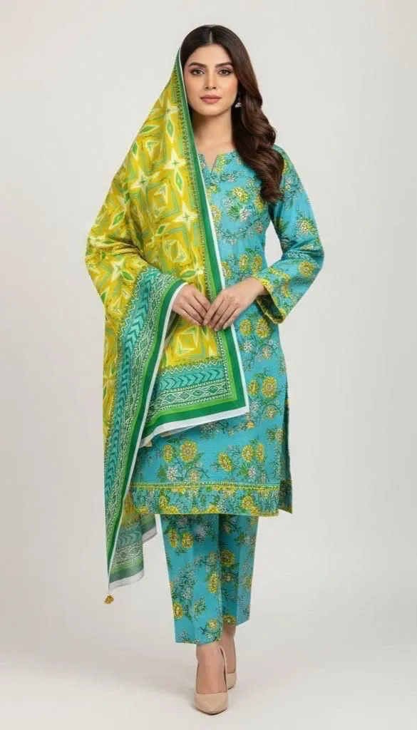 Bin Saeed Printed Lawn Suit 2026 (97)