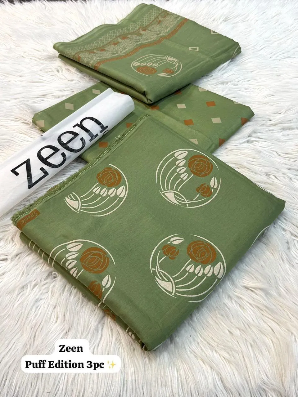 Zeen Puff Lawn Suit 2026 | Printed 3PC Collection
