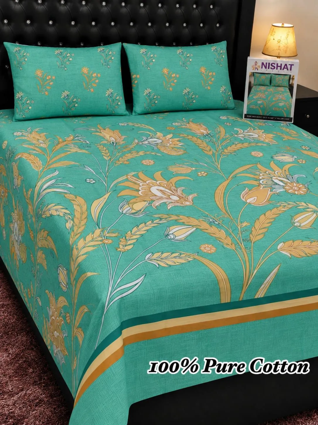 Pure Cotton Bedsheet Set | King Size 3 Piece Collection