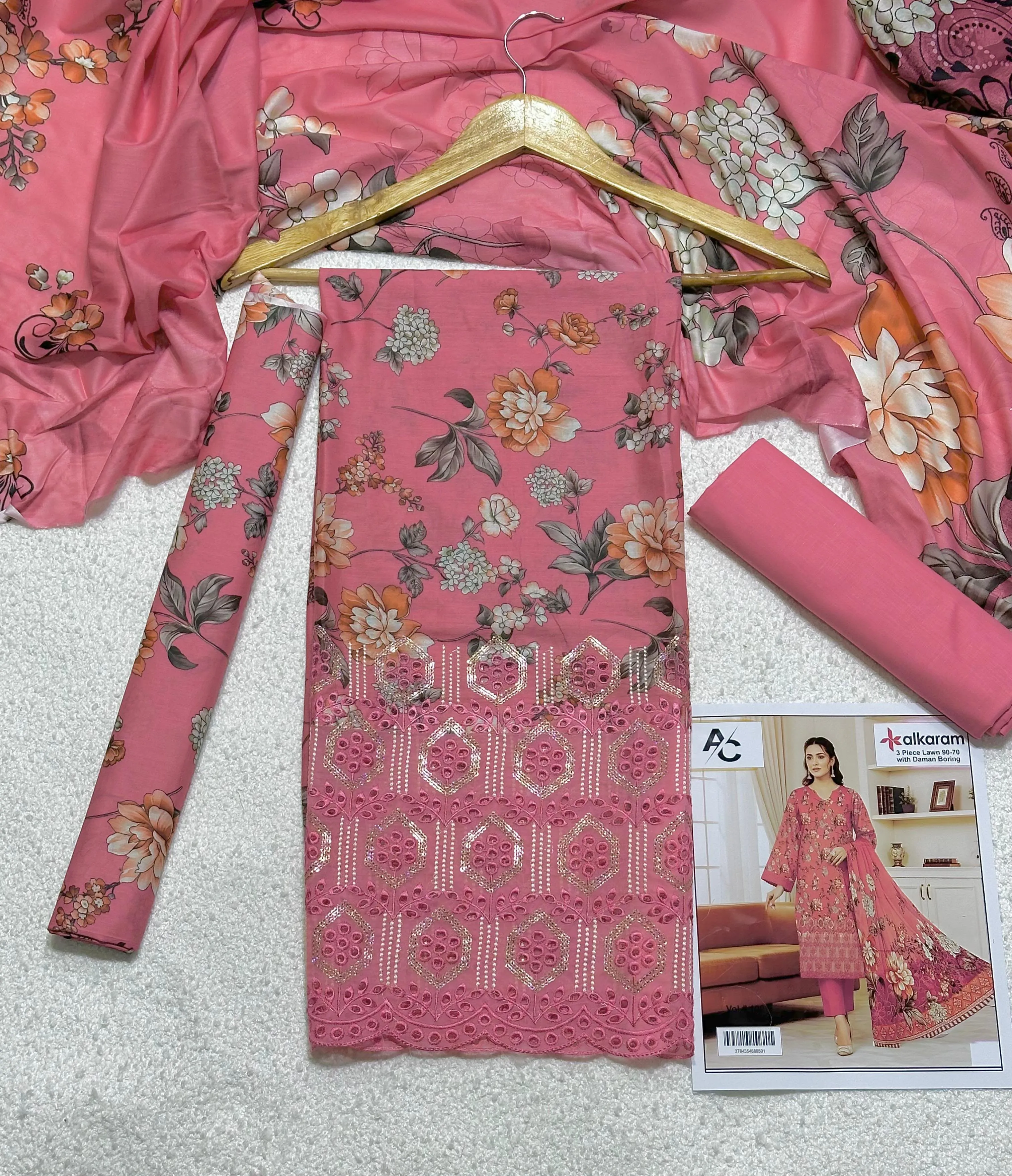 Alkaram Embroidered Lawn Suit 2026 (15)