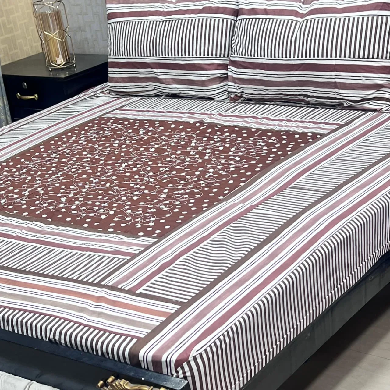 Embroidered Patch Work Bedsheet (29)