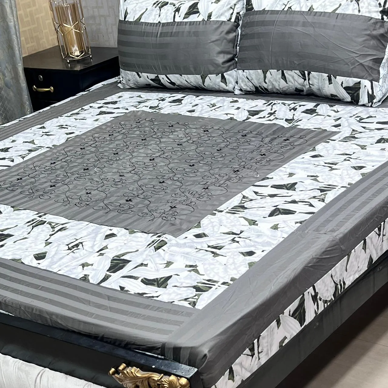 Embroidered Patch Work Bedsheet (34)