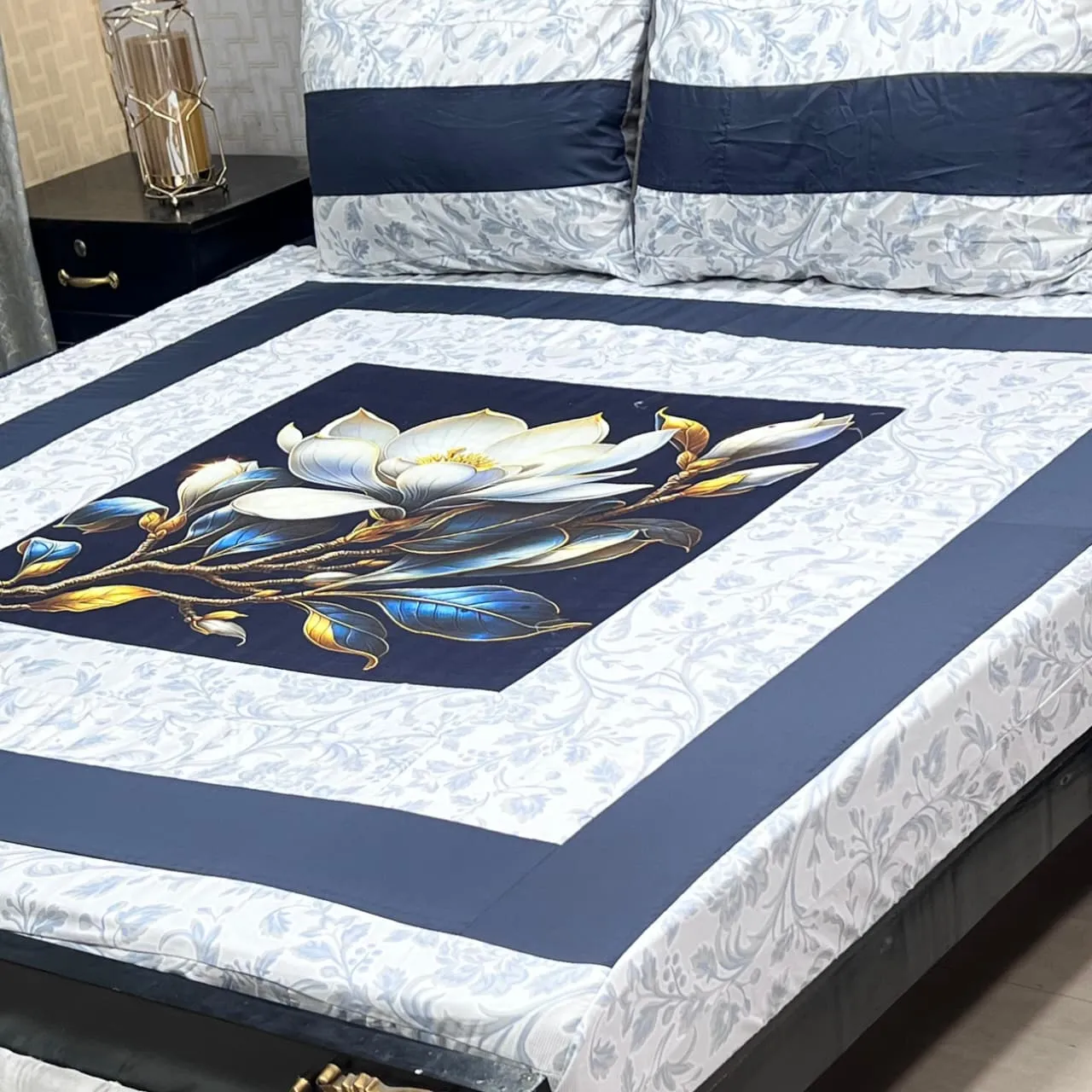 Embroidered Patch Work Bedsheet (44)