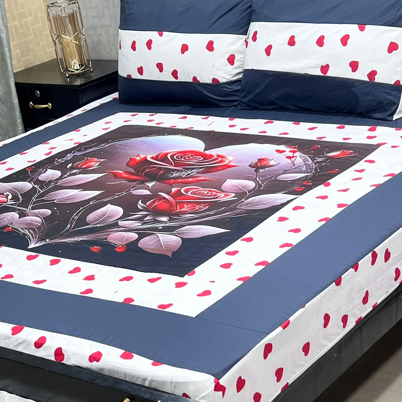Embroidered Patch Work Bedsheet (45)