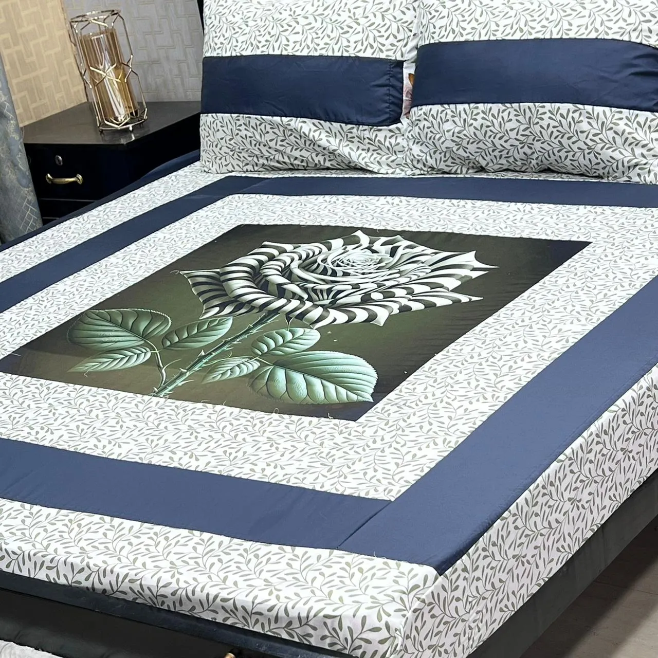Embroidered Patch Work Bedsheet (46)