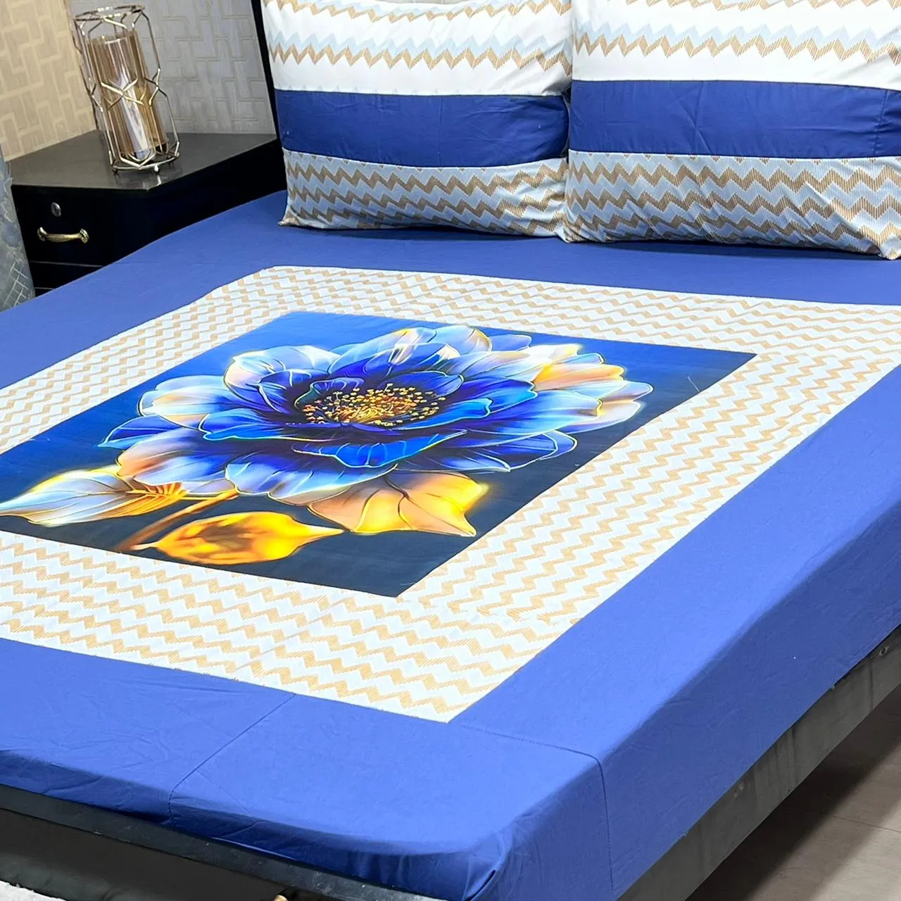 Embroidered Patch Work Bedsheet (49)