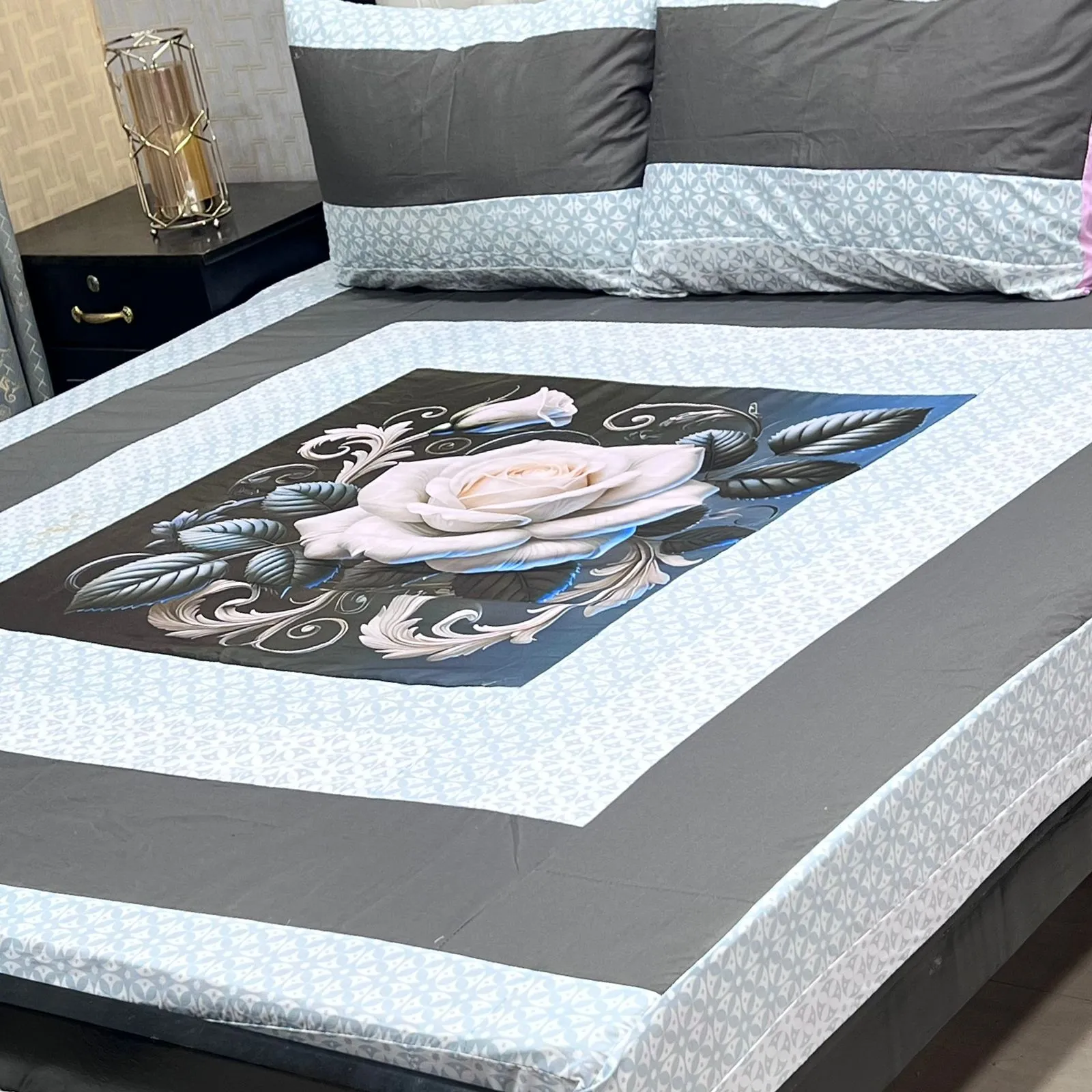 Embroidered Patch Work Bedsheet (50)