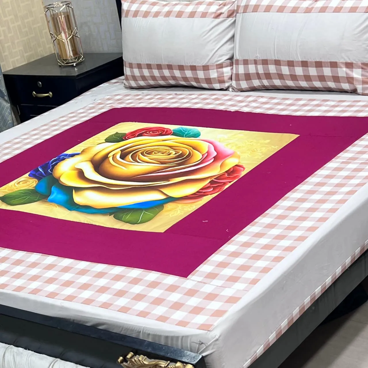 Embroidered Patch Work Bedsheet (56)