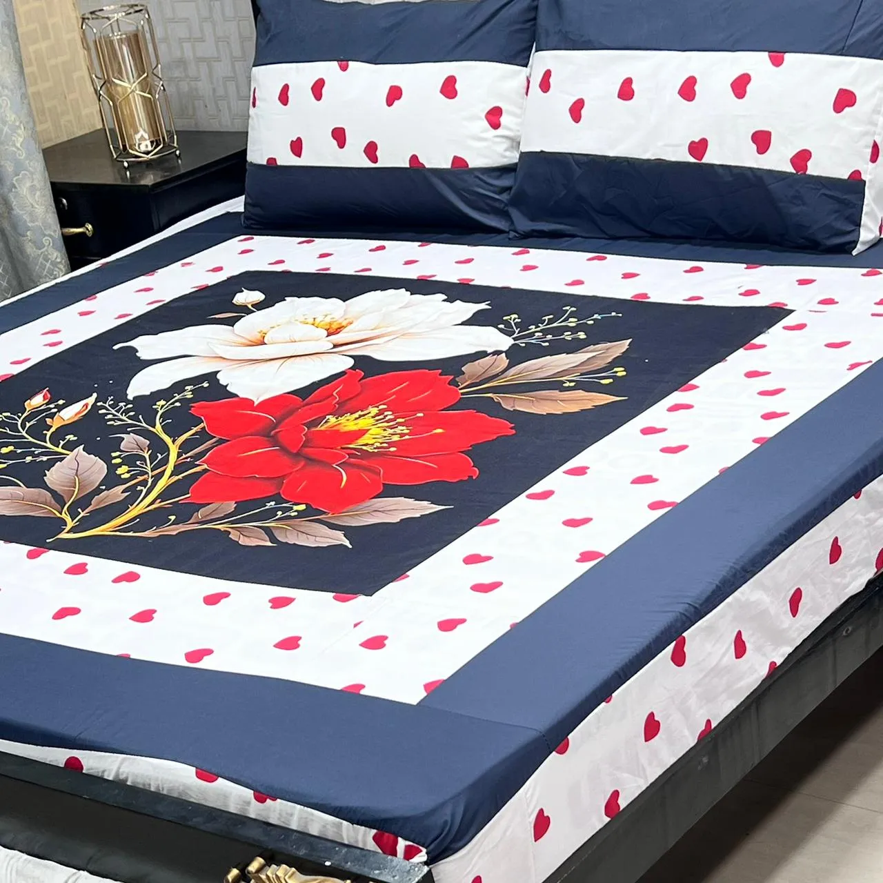 Embroidered Patch Work Bedsheet (60)