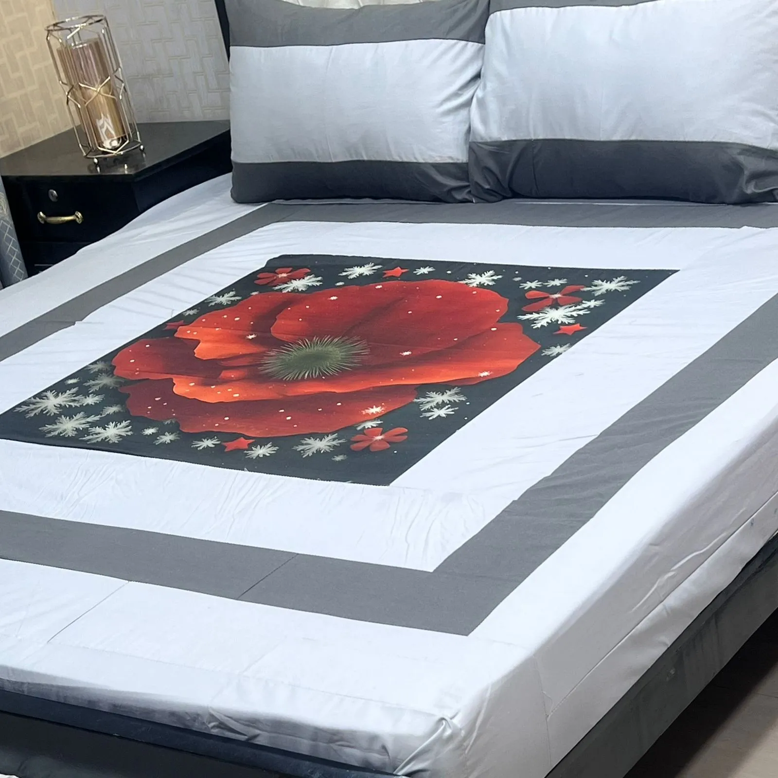 Embroidered Patch Work Bedsheet (62)