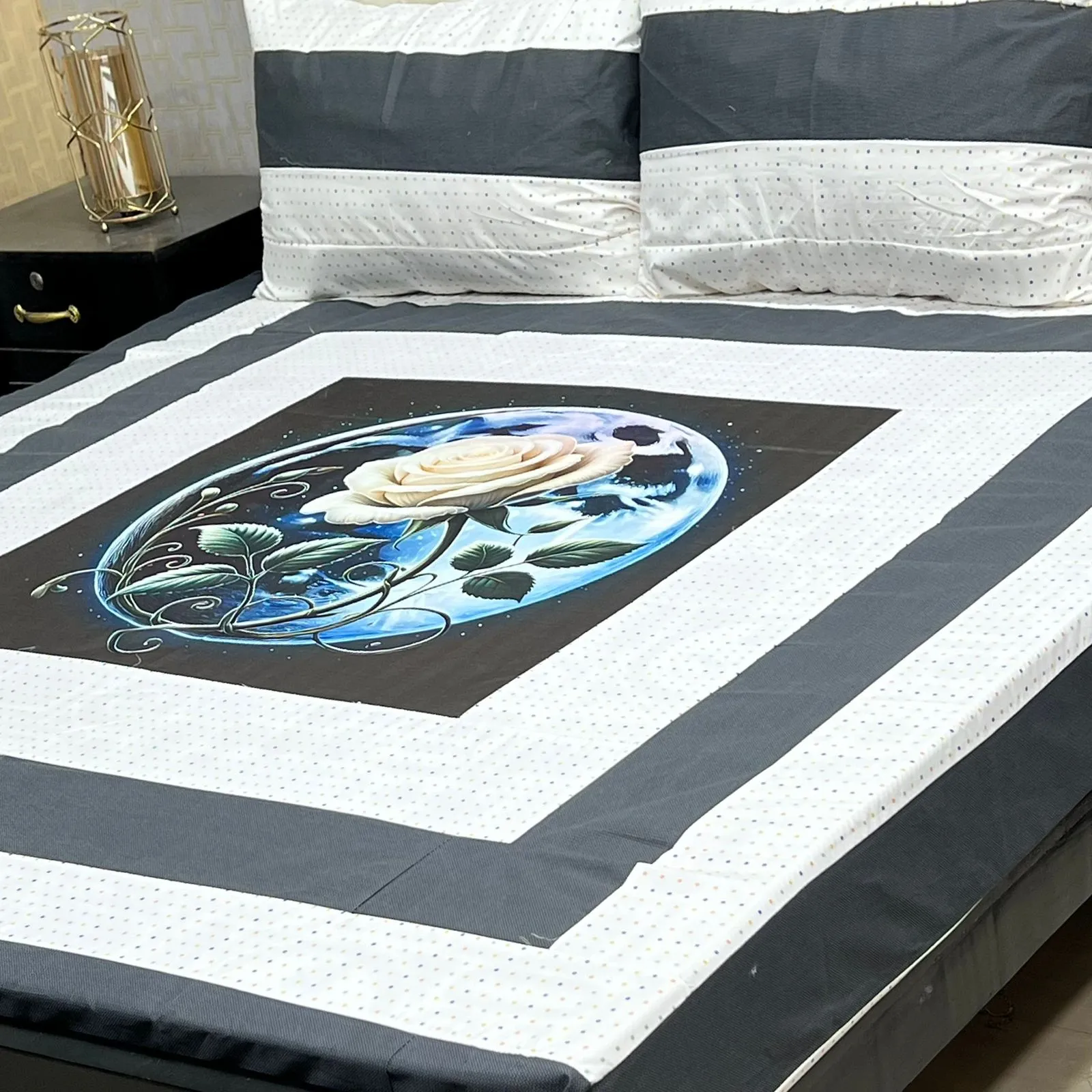 Embroidered Patch Work Bedsheet (66)