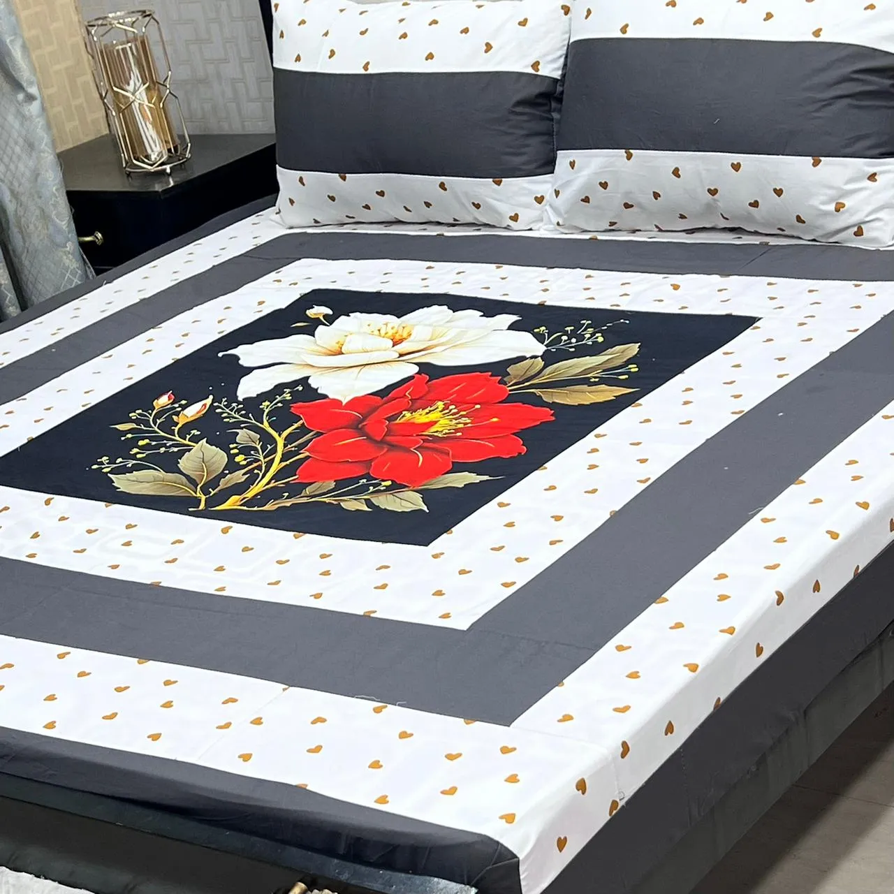 Embroidered Patch Work Bedsheet (70)