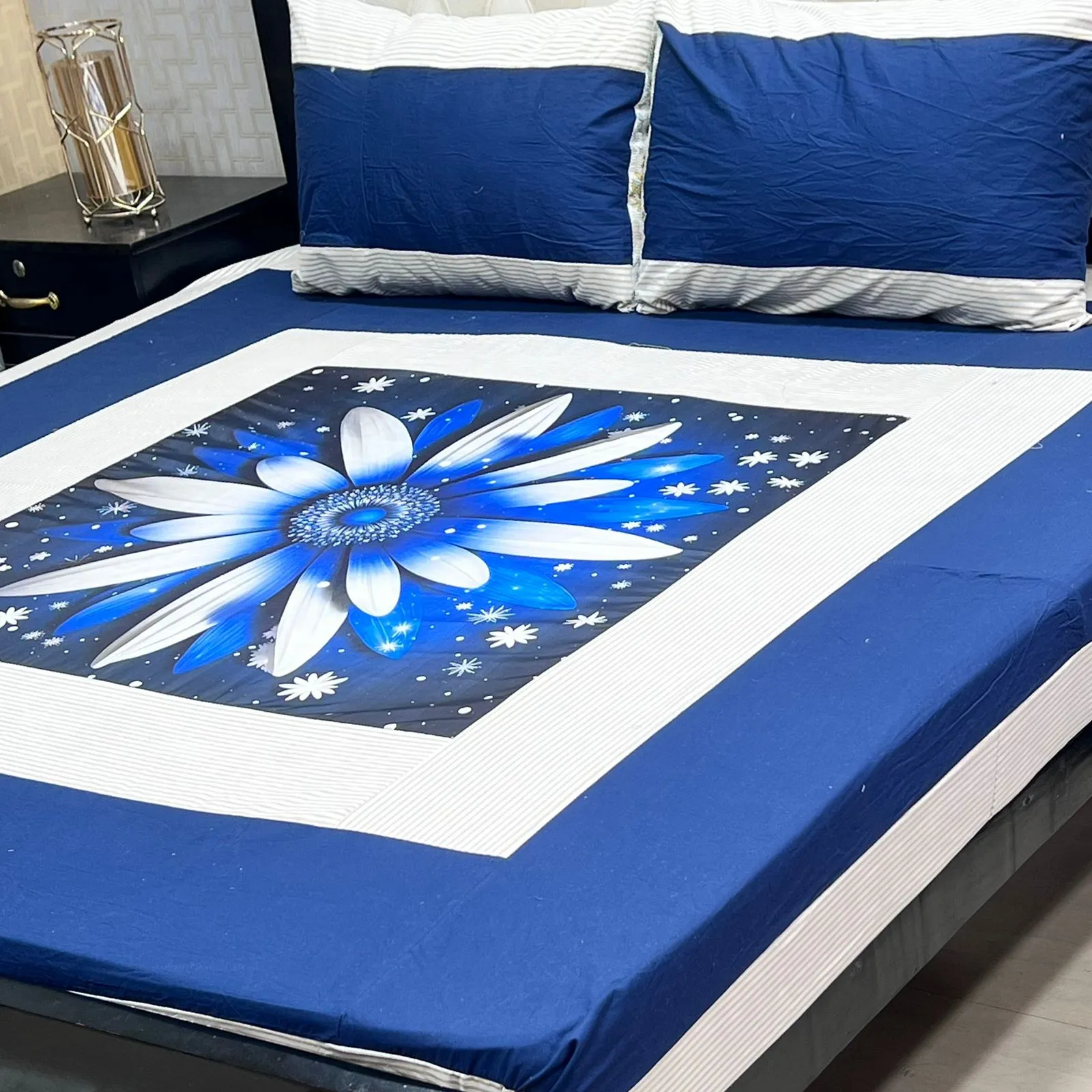 Embroidered Patch Work Bedsheet (72)
