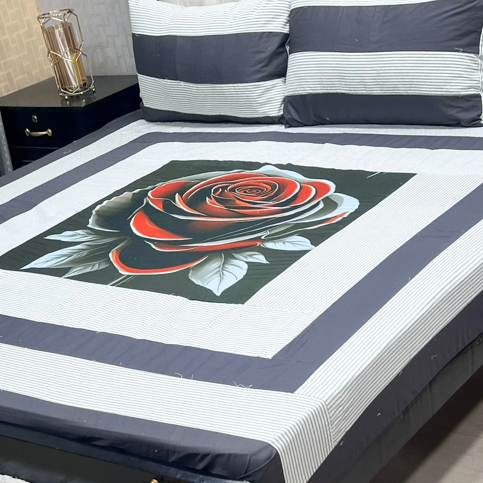Embroidered Patch Work Bedsheet (75)