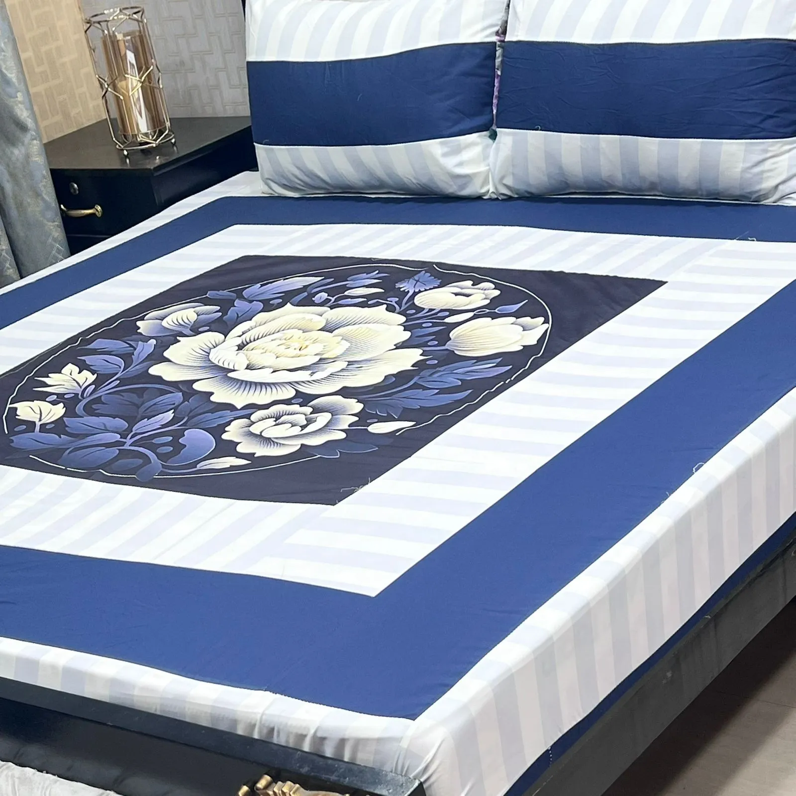 Embroidered Patch Work Bedsheet (80)