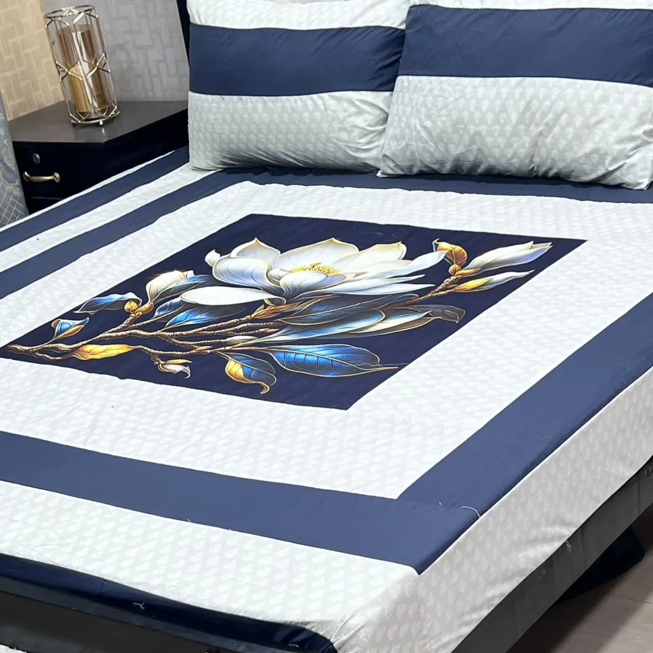 Embroidered Patch Work Bedsheet (81)