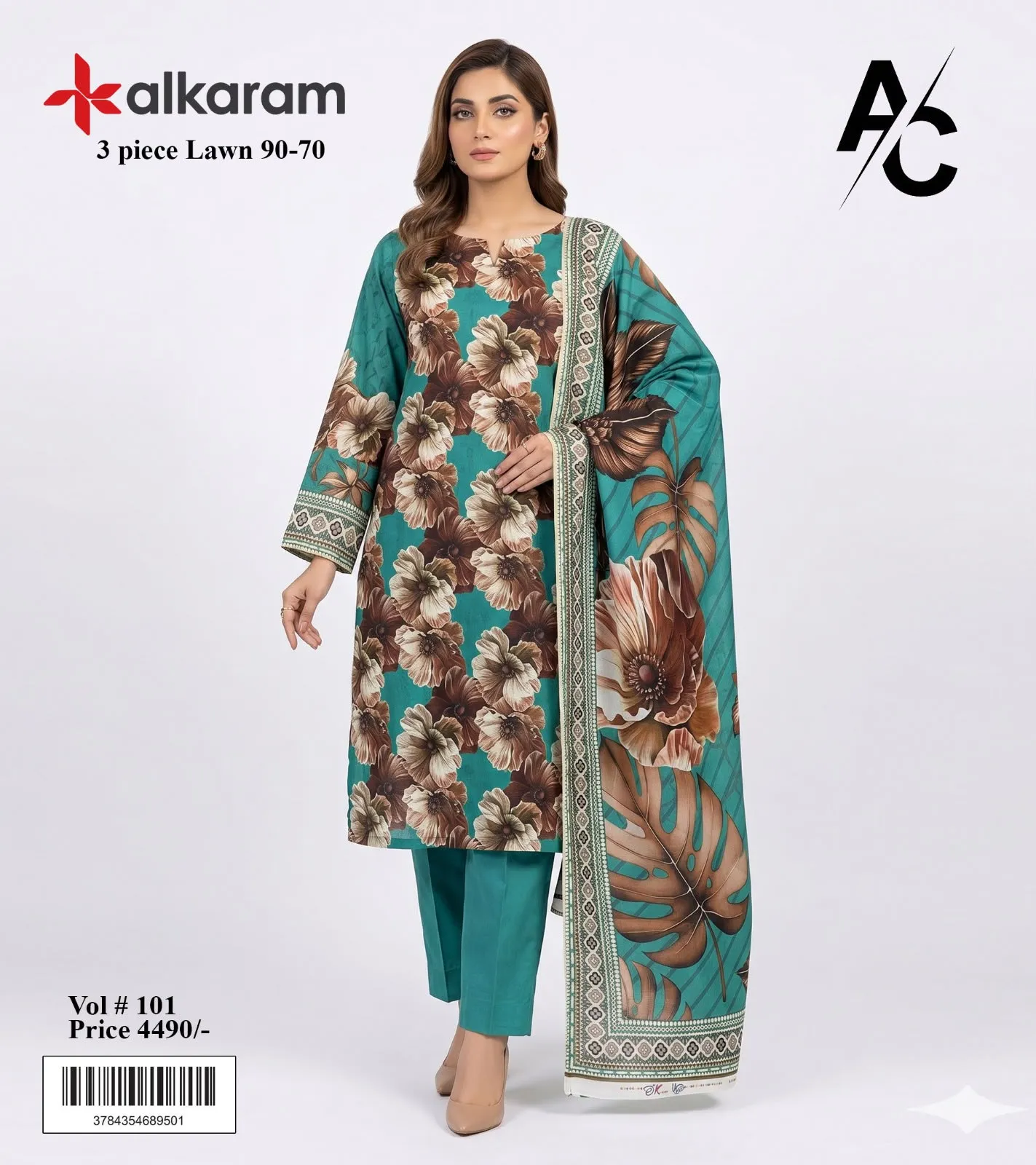 Alkaram Printed Lawn Suit 2026 (1)