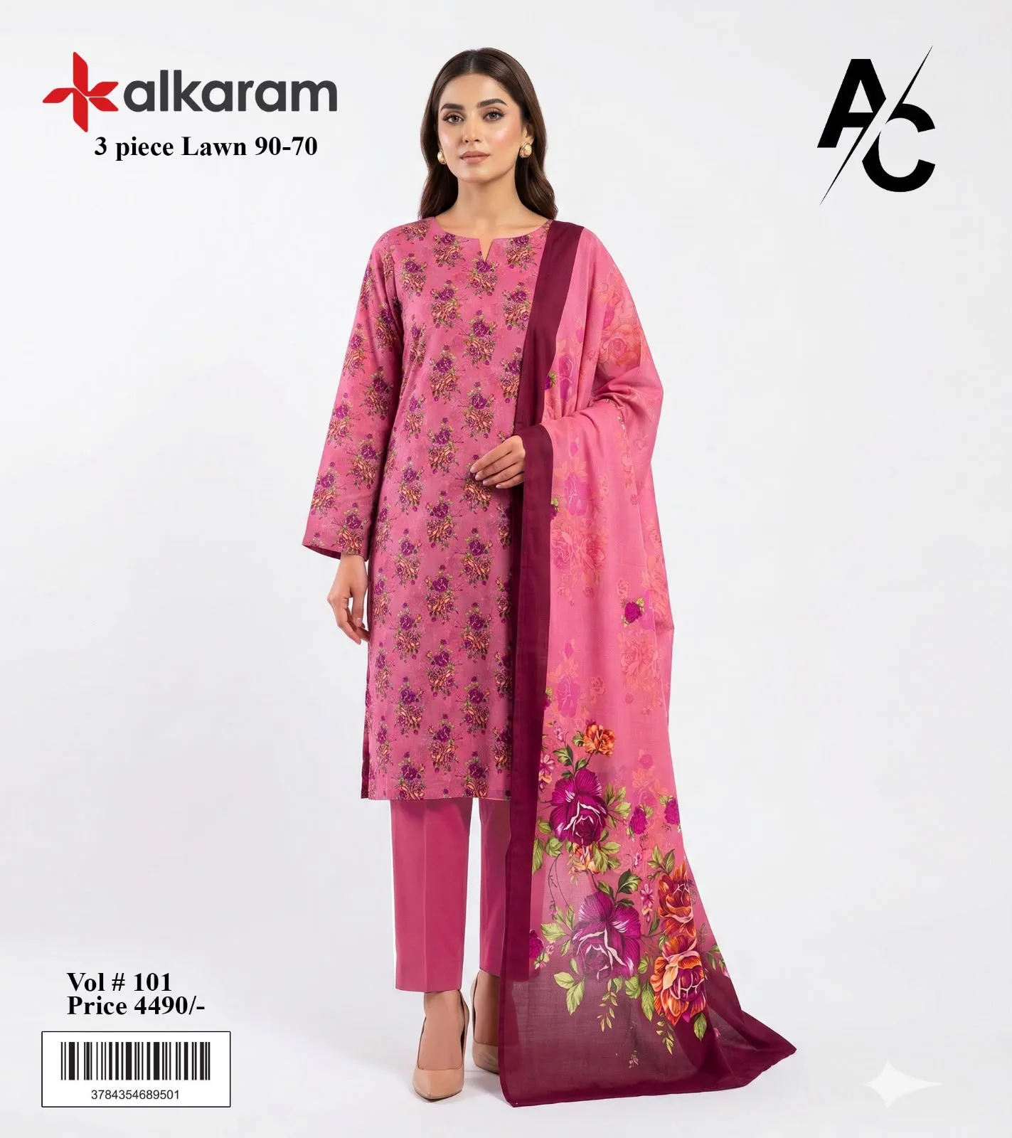 Alkaram Printed Lawn Suit 2026 (22)