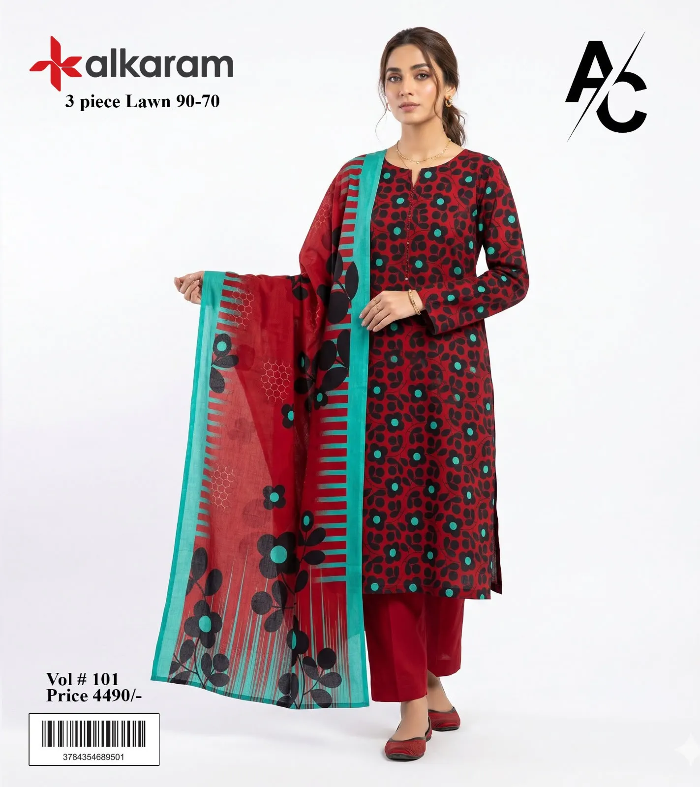 Alkaram Printed Lawn Suit 2026 (25)