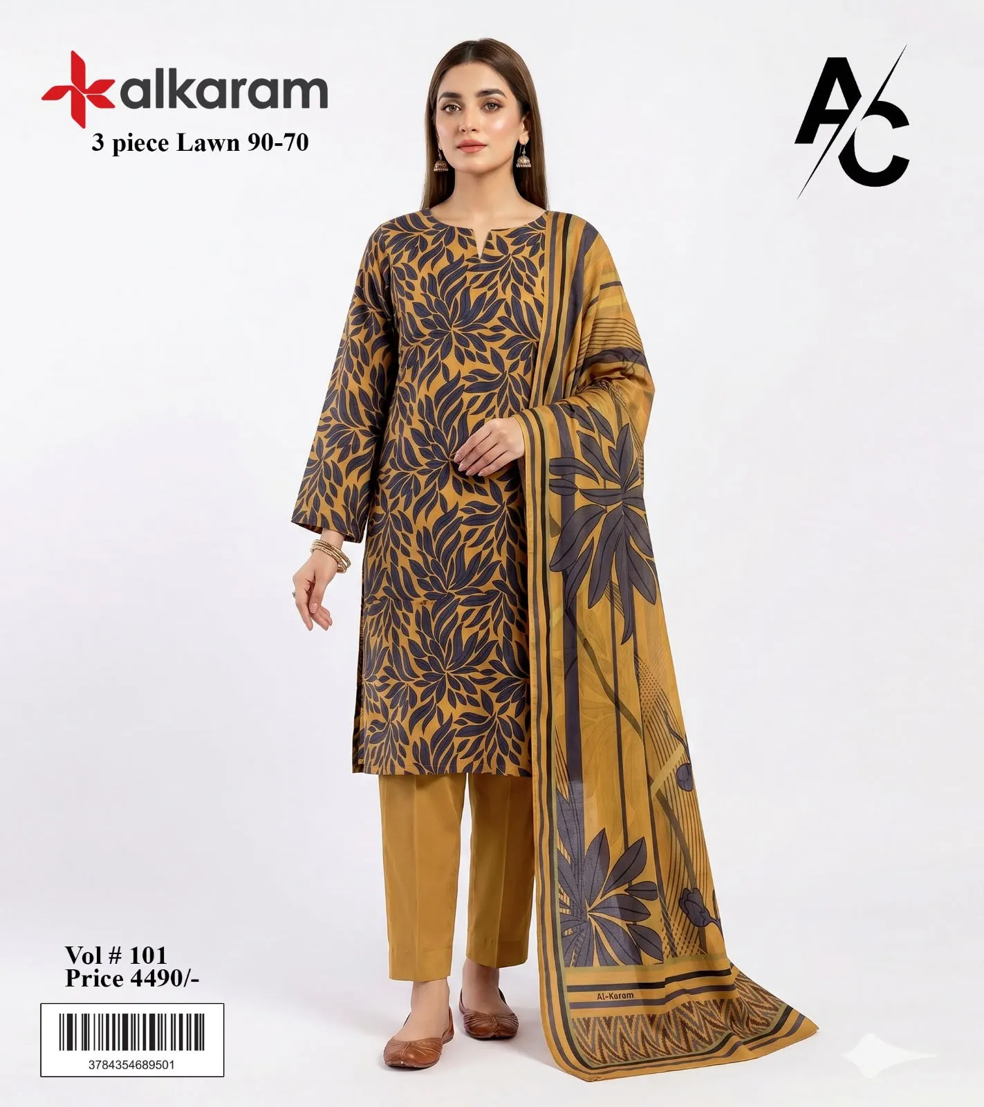 Alkaram Printed Lawn Suit 2026 (38)