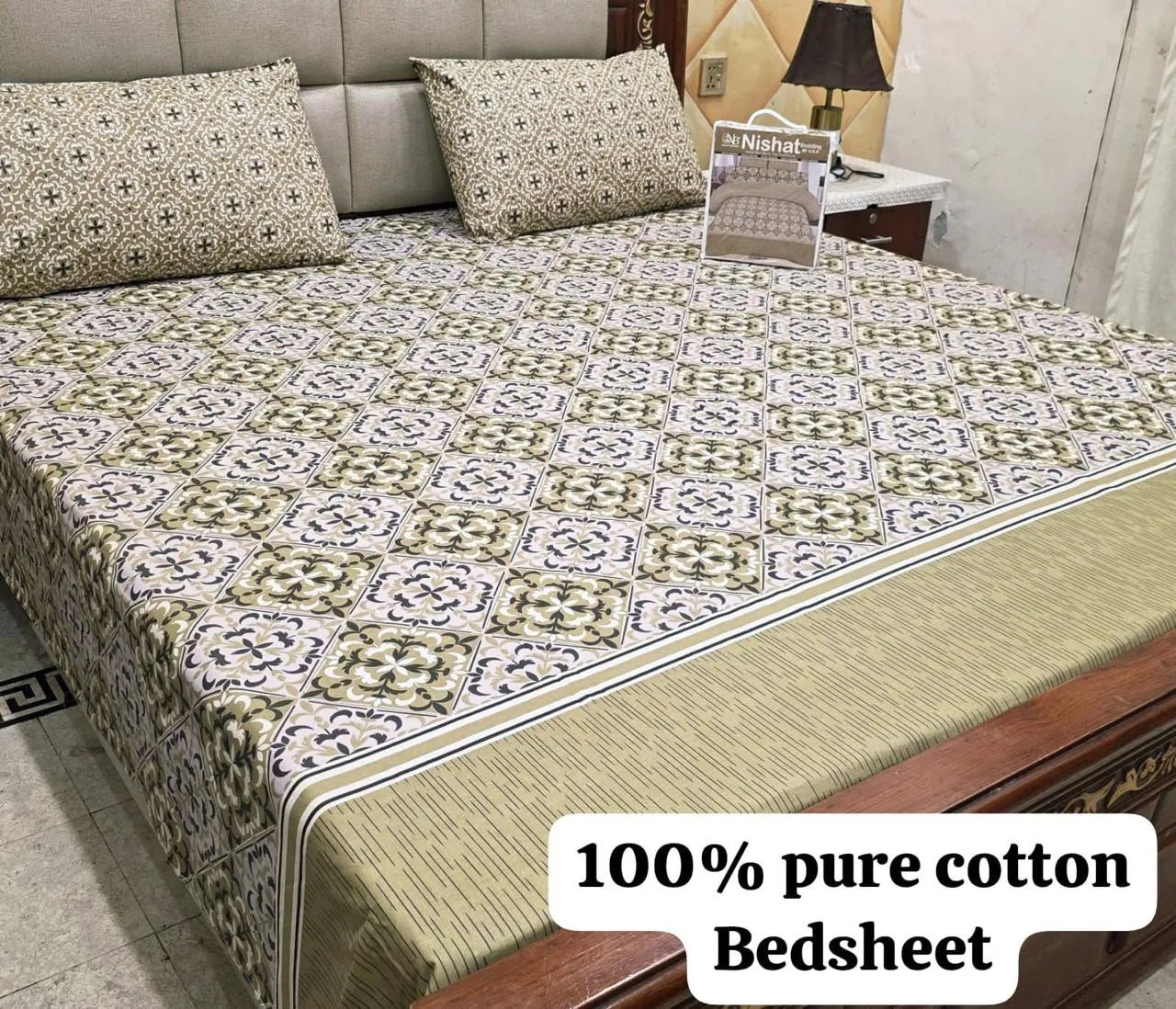 Pure Cotton Bedsheet Set | King Size 3 Piece Collection
