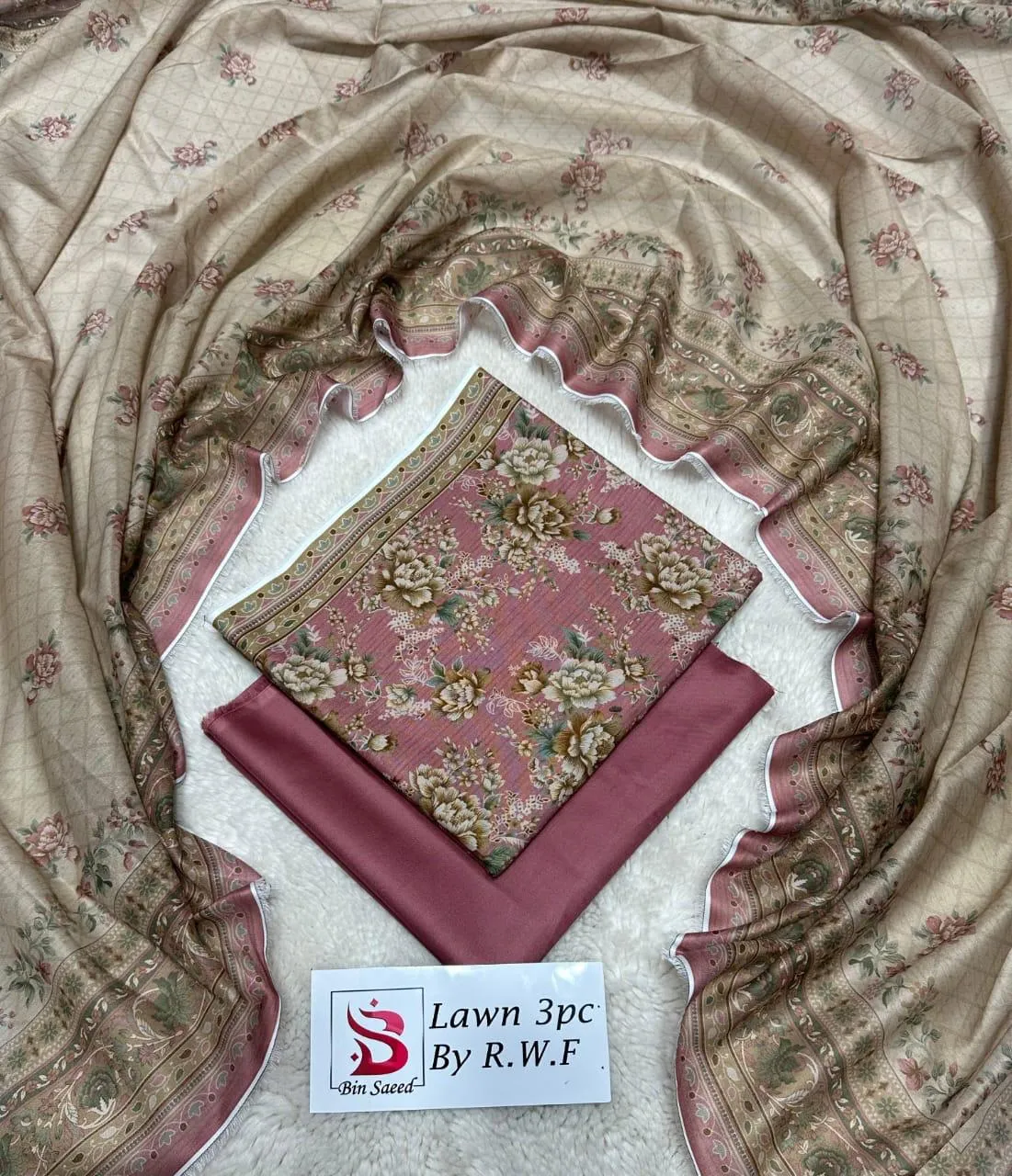 Bin Saeed Digital Printed Airjet Lawn 3 Piece Suit (15)
