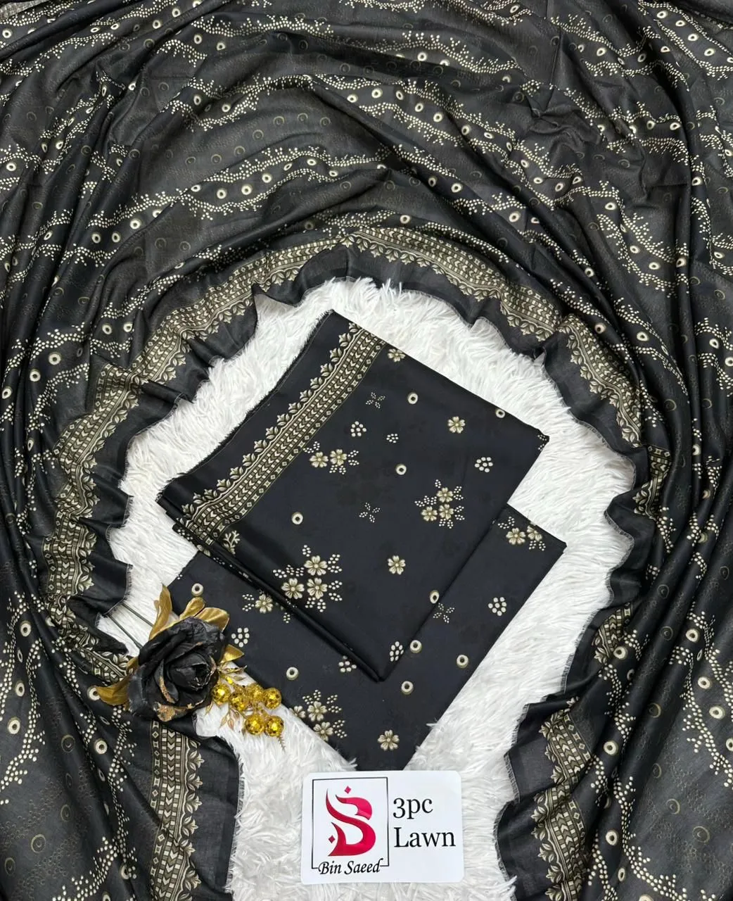 Bin Saeed Digital Printed Airjet Lawn 3 Piece Suit (34)
