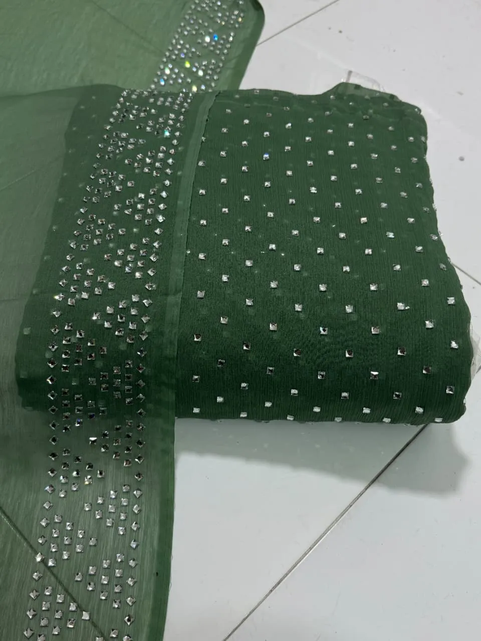 Chiffon Stone Work Dress (2)