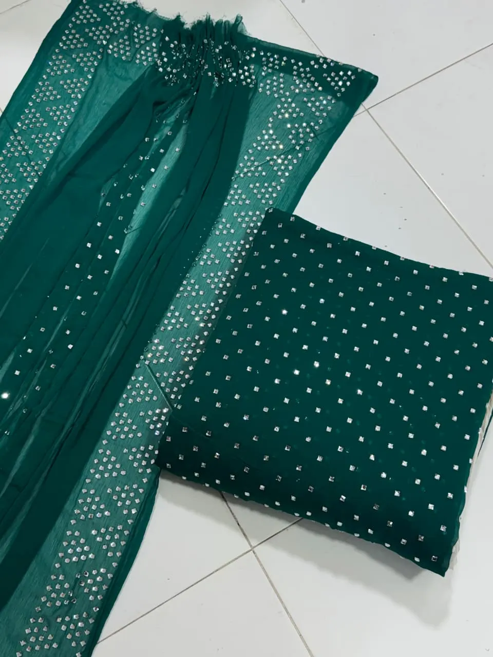Chiffon Stone Work Dress (6)