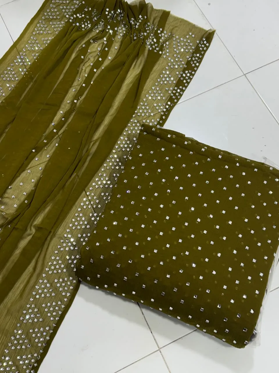 Chiffon Stone Work Dress (7)